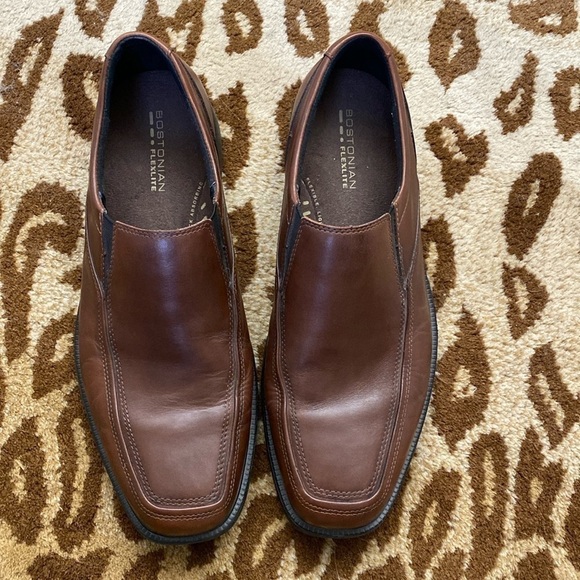 Bostonian Mendon flexlite Loafers Men’s 11.5 Leather Dress Shoes Brown comfort - Picture 1 of 8